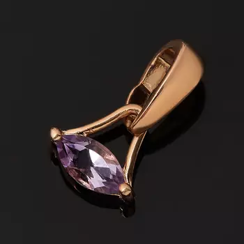 Кулон аметист (серебро 925 пр. позолота) огранка