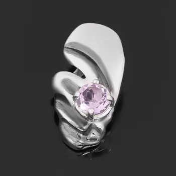 Кулон аметист (серебро 925 пр. родир. бел., родир. черн.) огранка