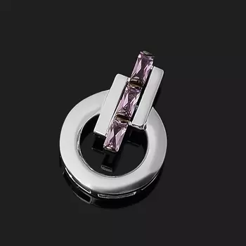 Кулон аметист (серебро 925 пр. родир. бел., родир. черн.) огранка