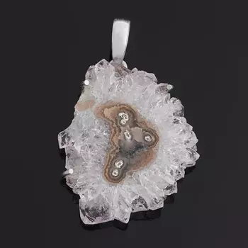 Кулон аметист (серебро 925 пр.) срез