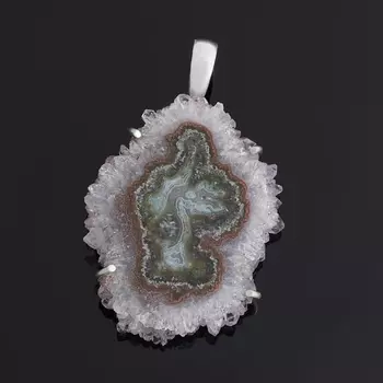 Кулон аметист (серебро 925 пр.) срез