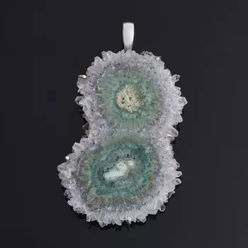 Кулон аметист (серебро 925 пр.) срез