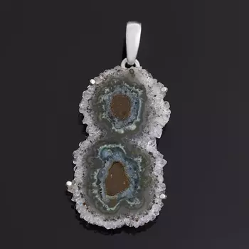 Кулон аметист (серебро 925 пр.) срез