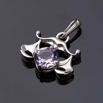 Кулон аметист (серебро 925 пр.) Весы огранка