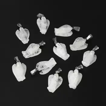 Кулон ангел горный хрусталь (биж. сплав) 3 см