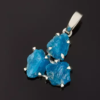 Кулон апатит синий (серебро 925 пр.) кристалл