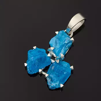 Кулон апатит синий (серебро 925 пр.) кристалл