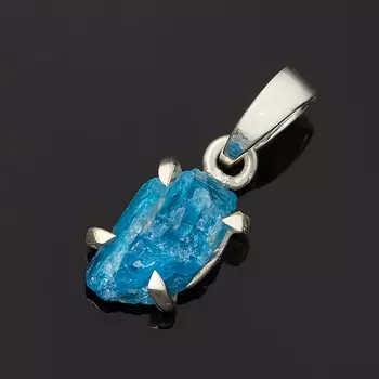 Кулон апатит синий (серебро 925 пр.) кристалл