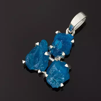 Кулон апатит синий (серебро 925 пр.) кристалл