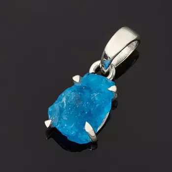 Кулон апатит синий (серебро 925 пр.) кристалл