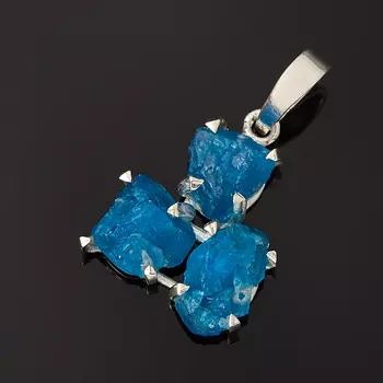 Кулон апатит синий (серебро 925 пр.) кристалл