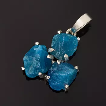 Кулон апатит синий (серебро 925 пр.) кристалл
