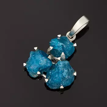 Кулон апатит синий (серебро 925 пр.) кристалл