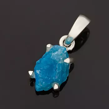 Кулон апатит синий (серебро 925 пр.) кристалл