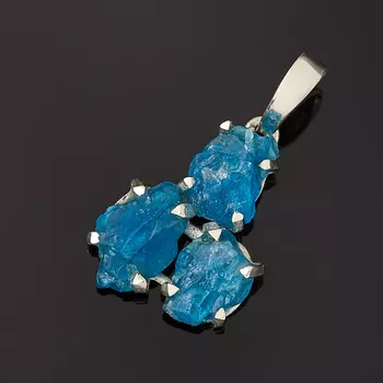 Кулон апатит синий (серебро 925 пр.) кристалл