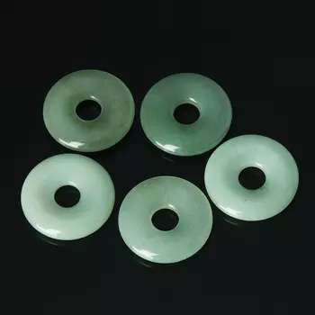 Кулон авантюрин зеленый круг 2,5 см