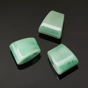 Кулон авантюрин зеленый трапеция 2,5-3 см