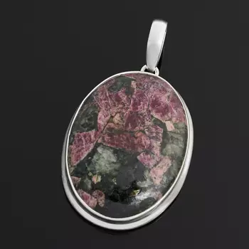 Кулон эвдиалит (серебро 925 пр.) овал