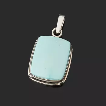 Кулон бирюза (серебро 925 пр.) прямоугольник