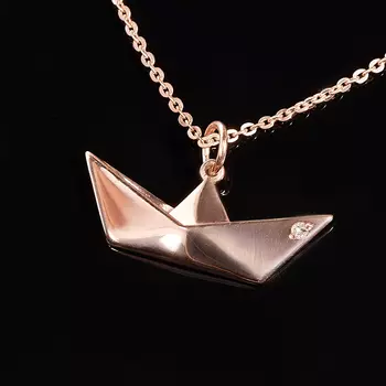 Кулон бриллиант огранка (серебро 925 пр., позолота)