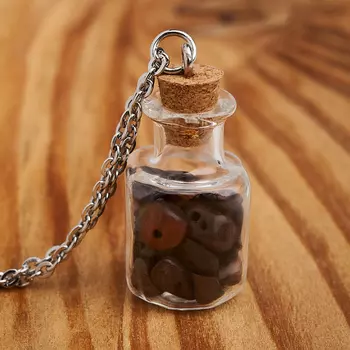 Кулон бычий глаз (биж. сплав) бутылочка