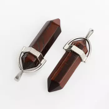 Кулон бычий глаз (биж. сплав) кристалл огранка 4 см