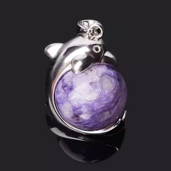 Кулон чароит (биж. сплав)