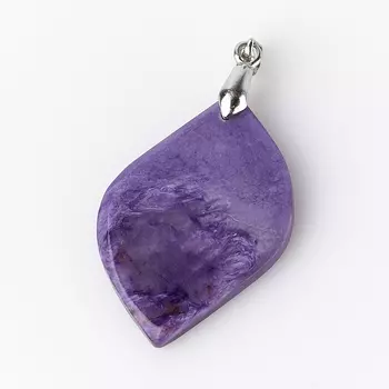 Кулон чароит (биж. сплав) 4,5 см