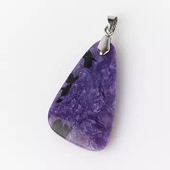 Кулон чароит (биж. сплав) 4 см