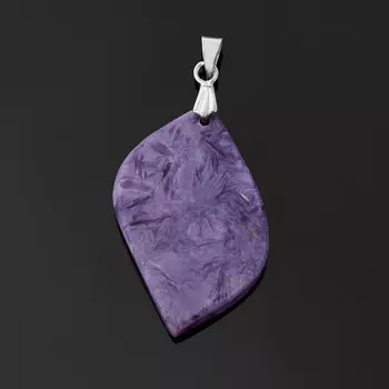 Кулон чароит (биж. сплав) 4 см