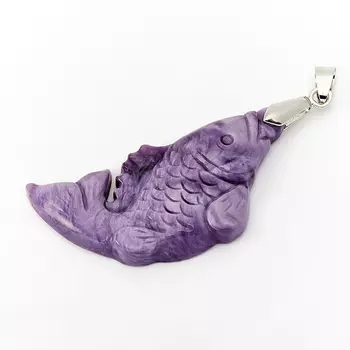 Кулон чароит (биж. сплав) 6,5 см