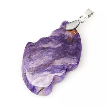 Кулон чароит (биж. сплав) 6 см