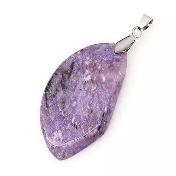 Кулон чароит (биж. сплав) 6 см