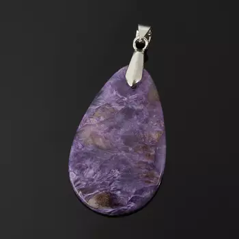 Кулон чароит (биж. сплав) капля