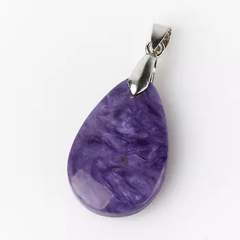 Кулон чароит (биж. сплав) капля 4,5 см