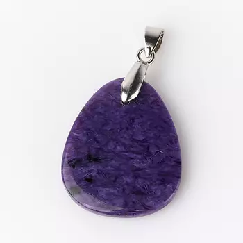 Кулон чароит (биж. сплав) капля 4,5 см