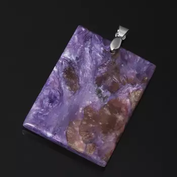 Кулон чароит (биж. сплав) прямоугольник 5 см