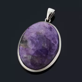 Кулон чароит (хир. сталь)