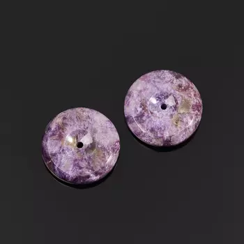 Кулон чароит круг (1 шт)