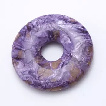 Кулон чароит круг 4,5 см