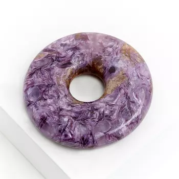 Кулон чароит круг 4,5 см