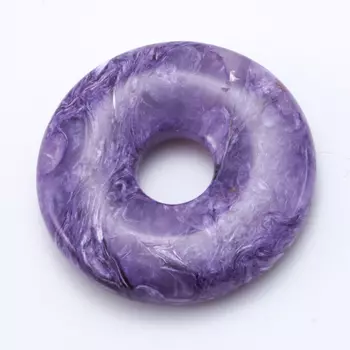 Кулон чароит круг 4,5 см