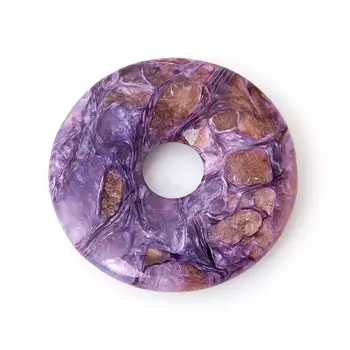 Кулон чароит круг 4,5 см