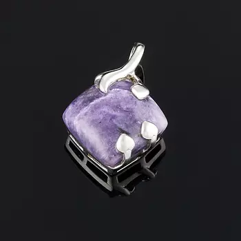 Кулон чароит (серебро 925 пр.)