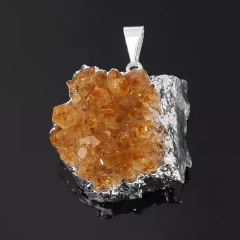 Кулон цитрин (биж. сплав) друза 3-4 см