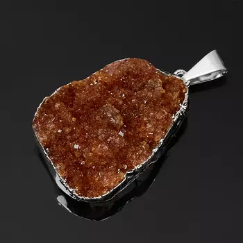 Кулон цитрин (биж. сплав) друза 3-4,5 см