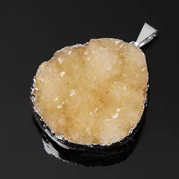 Кулон цитрин (биж. сплав) друза 3-4,5 см