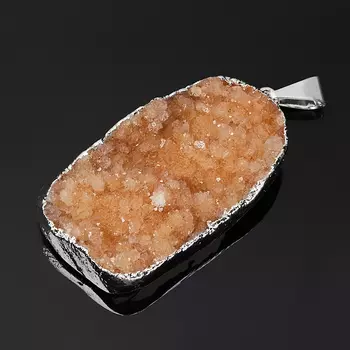 Кулон цитрин (биж. сплав) друза 3-4,5 см