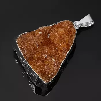 Кулон цитрин (биж. сплав) друза 3-4,5 см