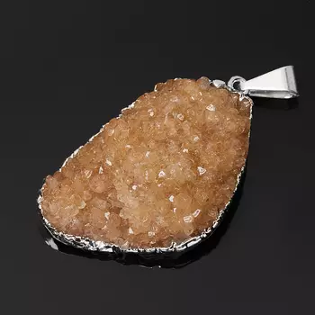 Кулон цитрин (биж. сплав) друза 3-4,5 см